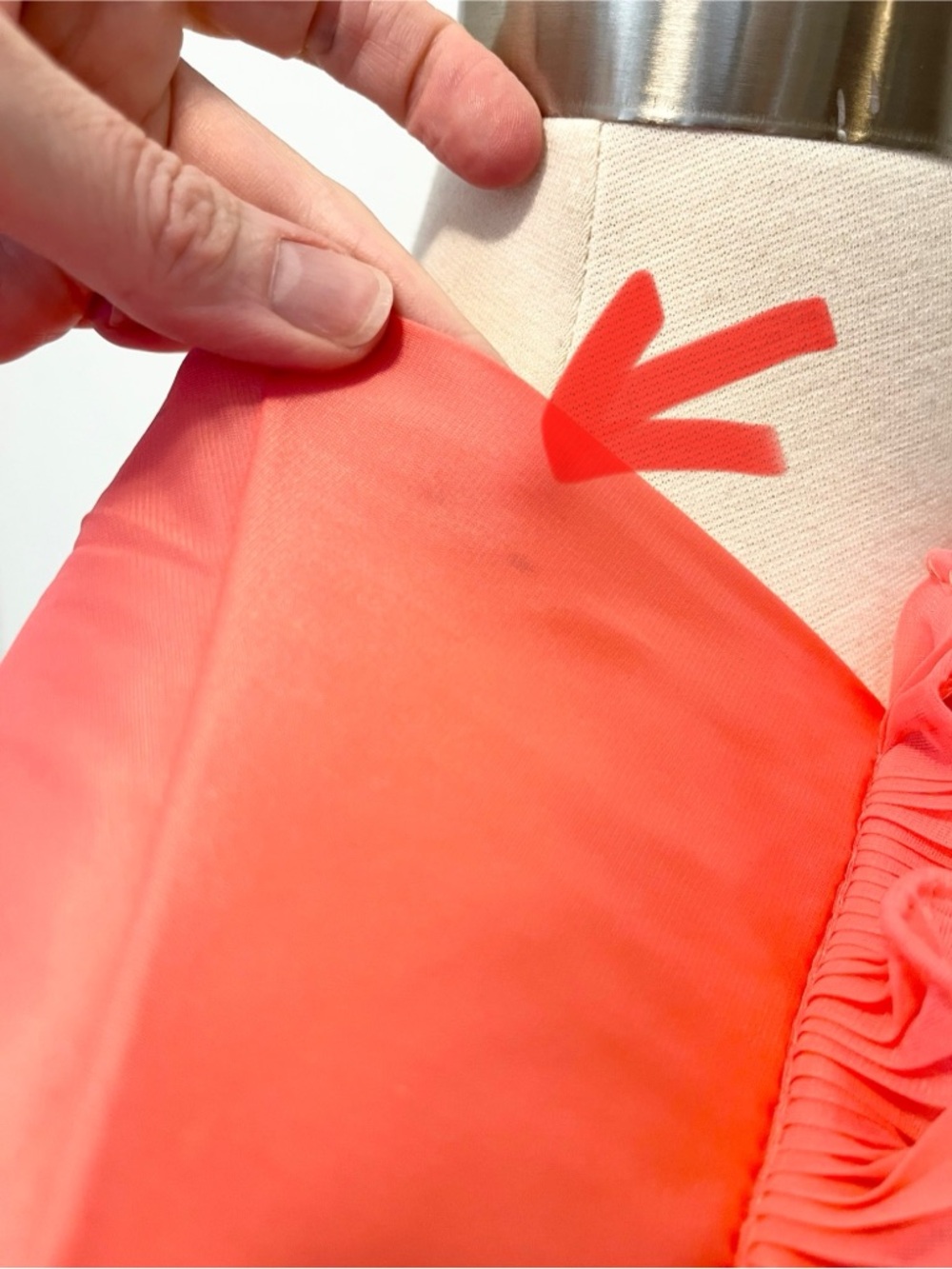 Vintage Cropped Top Cape Pleated Tie Front Fairy Coquette Coral Small S - Picture 8 of 13